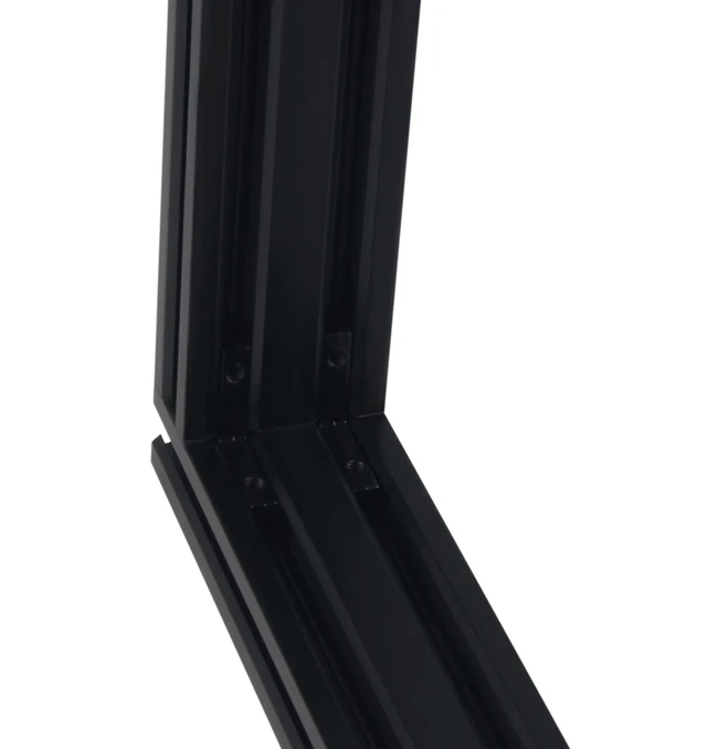 Alt view image 3 of 7 - CNCYEAH Aluminum Profile Extrusion 2040 1000mm 2PCS V Slot Black European Standard Anodized CNC Aluminum Profile 4 Sets connectors 50PCS Nuts 1PC Spanner for DIY 3D Printer