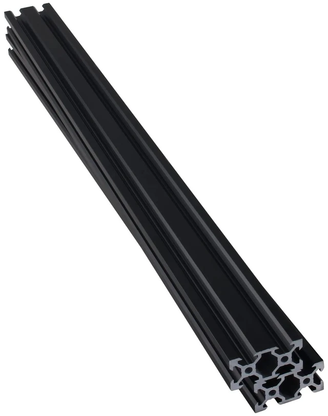 Alt view image 5 of 7 - CNCYEAH Aluminum Profile Extrusion 2040 1000mm 2PCS V Slot Black European Standard Anodized CNC Aluminum Profile 4 Sets connectors 50PCS Nuts 1PC Spanner for DIY 3D Printer