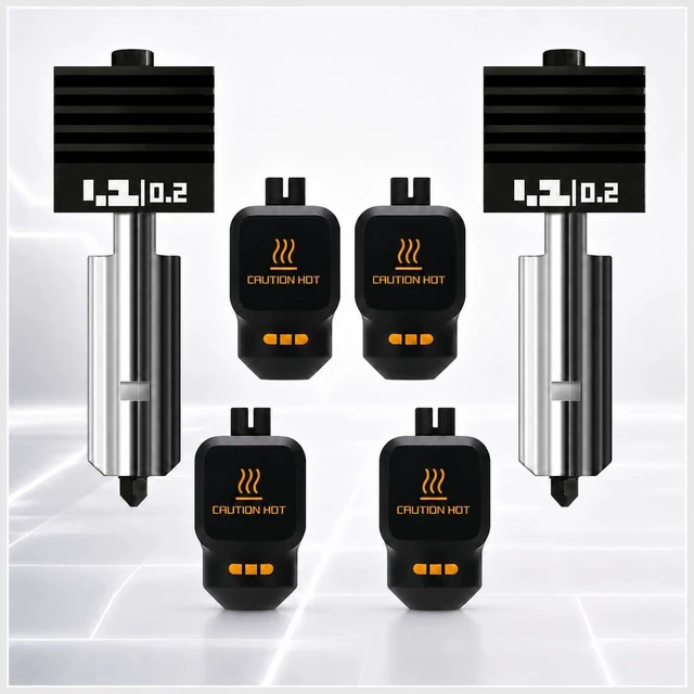 Main image of Bamboo lab 2-Pack 0.2mm Hardened Steel Nozzle Compatible with Bambu Lab P2S, X2D, H2D, H2C & H2S, Wear-Resistant High-Temperature Replacement Nozzle, Stable Extrusion & Leak-Resistant Design