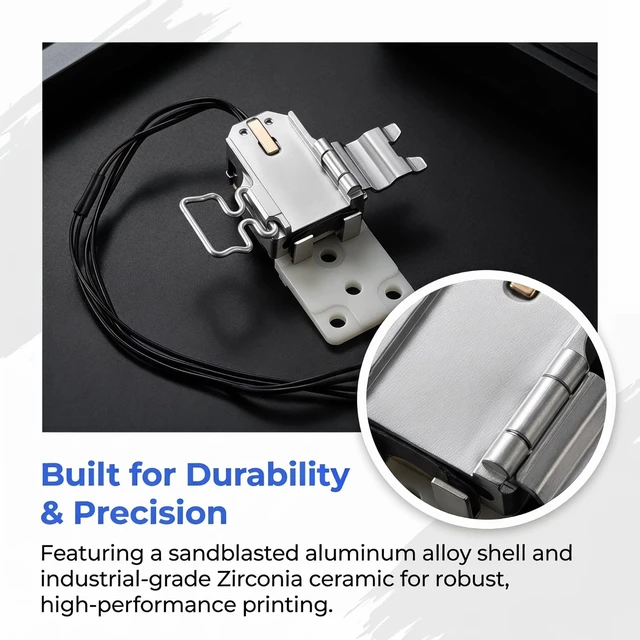 Alt view image 7 of 7 - Bambu Lab P2S Heating Assembly Kit Ceramic Zirconia Heat Insulation Block Heating Component with Heater Cartridge and Thermistor Temperature Sensor Heat-Insulating Base Clip for Bambu Lab 3D Printer