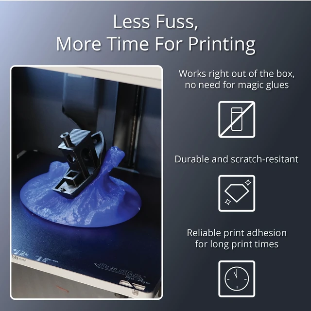 Alt view image 5 of 5 - BuildTak ProPlate for Bambu Lab X1/X1C/X1E/P1P/P1S, No Glue Required, Flexible Magnetic Steel Plate with Specially Formulated Coated Surface, 258x258mm, Engineered for PLA/ABS/ASA/PETG/PA/PC/PP/PHA