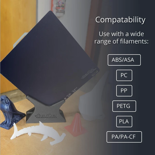 Alt view image 3 of 5 - BuildTak ProPlate for Bambu Lab X1/X1C/X1E/P1P/P1S, No Glue Required, Flexible Magnetic Steel Plate with Specially Formulated Coated Surface, 258x258mm, Engineered for PLA/ABS/ASA/PETG/PA/PC/PP/PHA