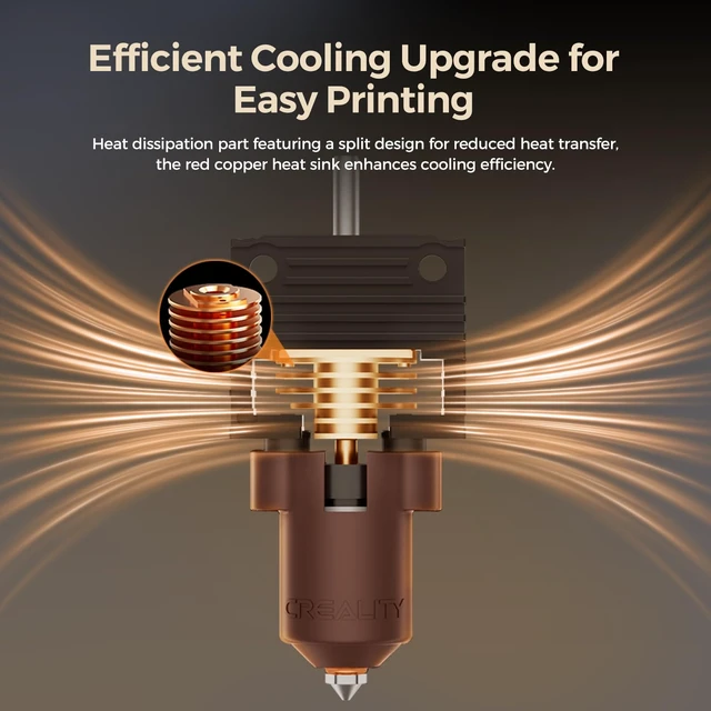 Alt view image 4 of 7 - Creality Upgrade K1C/K1 Max/K1 Ceramic Heating Block Kit 3D Printer Accessories,Terminal with Buckle K1 Series Hotend Kit, Supports 300°C High Temperature and 600mm/s High-Speed Printing 60W Fast