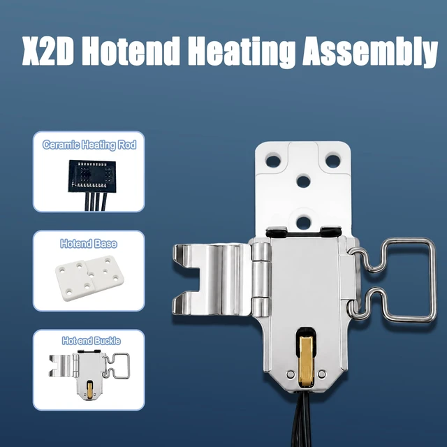 Alt view image 2 of 6 - HIKUDIY Quick-Swap Hotend Heating Assembly (Left) Kit for Bambu Lab X2D | Hotend Heating Assembly with Heater Cartridge, Thermistor and Mounting Screws