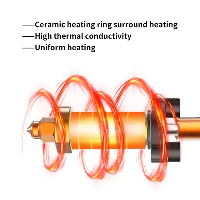 Alt view image 2 of 6 - FYSETC 3D Printer Accessories K2 Plus Print Head Kit: Assembly Extruder Hotend Set Include Heat Break Heating Block Silicone Sock Nozzle Thermistor Heater Cartridge