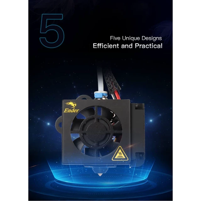 Alt view image 6 of 7 - Creality Original Ender 5 Plus Full Hotend Nozzle Kit Assembled 24V Compatible with Ender 3, Ender3 Pro, Ender 5 and Ender5 Pro 3D Printer
