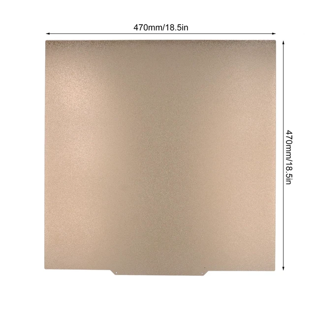 Alt view image 2 of 7 - Magnetic PEI Build Plate, 470x470mm Double Sided Textured | Spring Steel Sheet, Flexible Adhesive Base, 200C Heat Resistant, 0.4mm Thick, for CR-10 Max, 3D Printer Bed