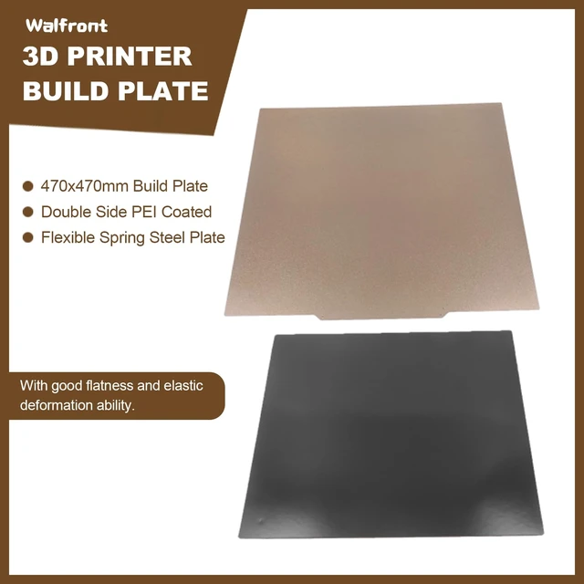 Alt view image 3 of 7 - Magnetic PEI Build Plate, 470x470mm Double Sided Textured | Spring Steel Sheet, Flexible Adhesive Base, 200C Heat Resistant, 0.4mm Thick, for CR-10 Max, 3D Printer Bed