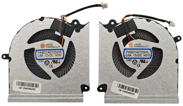 Main image of BestParts New CPU+GPU Cooling Fan Replacement for MSI Raider GE68 HX 13VI 13VH 13VG 13VF, 14VIG 14VHG 14VGG 14VFG, MS-15M1 MS-15M2, P/N: PABD1A010SHR N509, PABD1A010SHL N510