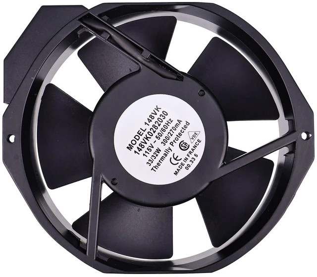 Main image of WQSING 148VK0282030 Cabinet Cooling Fan AC Axial Fan Ball Bearing 115V | 172*151*38 mm 300/270mA 32W 50/60Hz