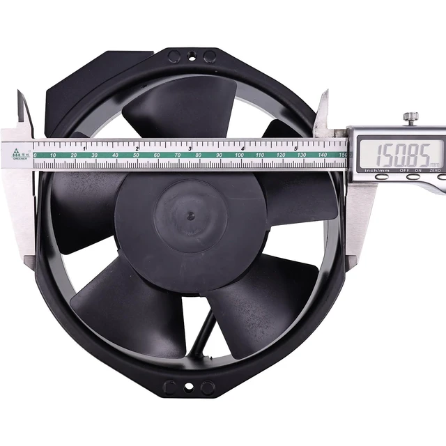 Alt view image 4 of 6 - WQSING 148VK0282030 Cabinet Cooling Fan AC Axial Fan Ball Bearing 115V | 172*151*38 mm 300/270mA 32W 50/60Hz