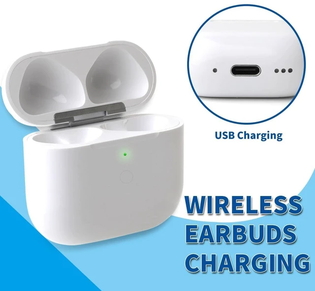 Alt view image 6 of 6 - Wireless Charing Case for Air Pods 4 Charging Case Compatible with Air Pod 4th Generation Charger Cases Replacement Only, Without Earbuds - White
