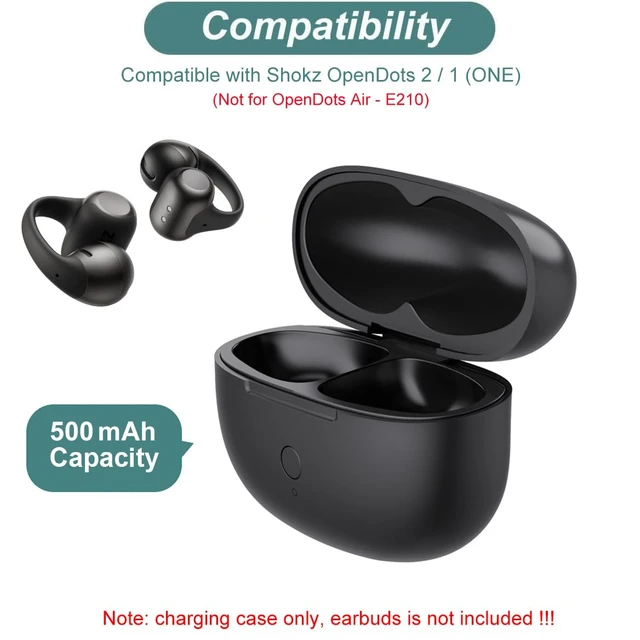 Alt view image 2 of 7 - Charging Case for Shokz OpenDots 2 & One Earbuds (Not for Air Edition) | Replacement Charger Case Cover for Shokz Opendots 2/1 E320 E310 Open Ear Headphones