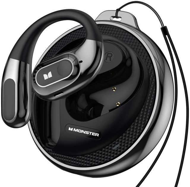 Main image of Monster AC330 Open-Ear AI Translation Earbuds Black