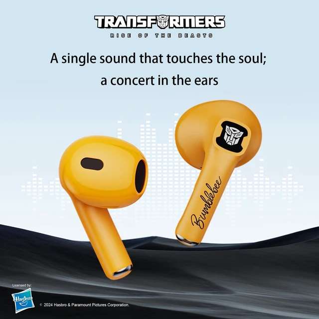 Alt view image 6 of 7 - T23 Wireless Bluetooth Earbuds - Premium Zinc Alloy Case RGB Breathing Lights, Gaming Mode, 13mm Loudspeaker, Deep Bass Sound, Long Battery Life, Type-C Fast Charge (Bumblebee Yellow)
