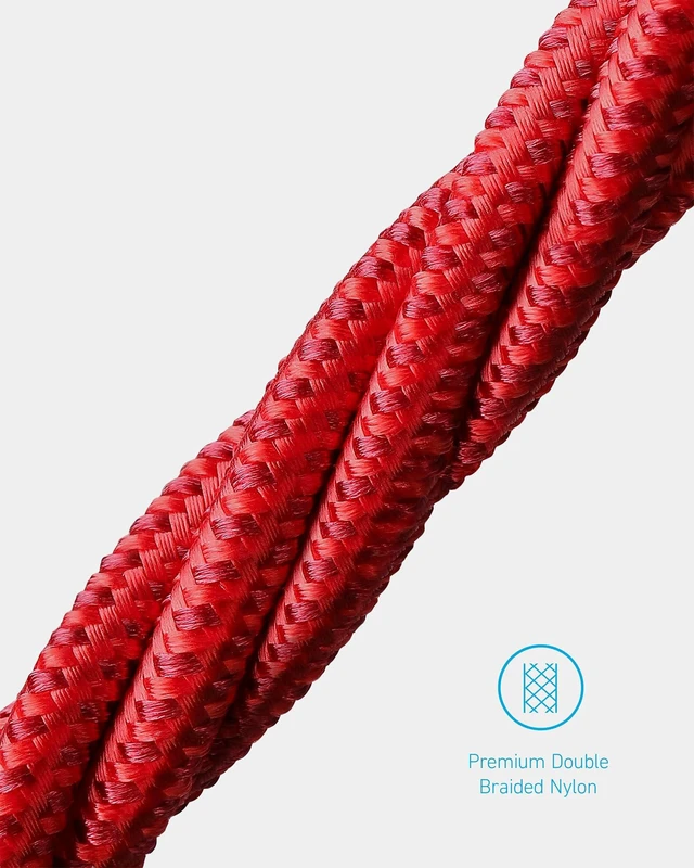 Alt view image 6 of 7 - Anker USB C to USB C Cable, 100W Fast Charging Cable (2-Pack, 10 ft, Red) | For iPhone 17 Series, MacBook Pro 2020, Pixel, and More (Not for Video Output)