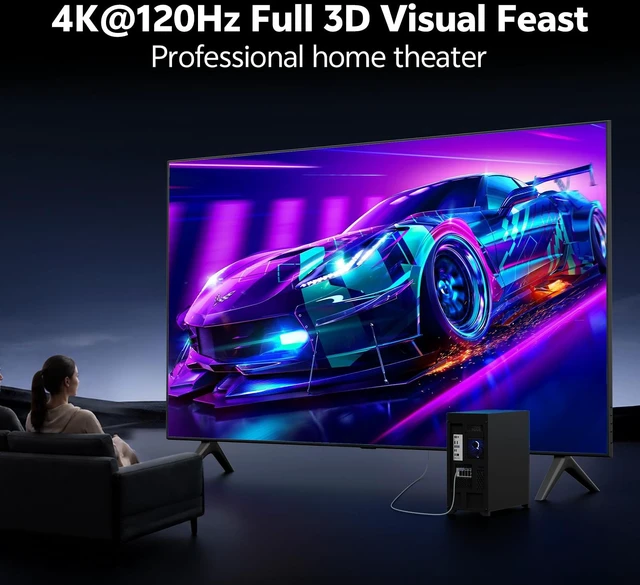 Alt view image 3 of 7 - 4K@120Hz Active DisplayPort to HDMI Cable, DP 1.4 to HDMI 2.0, 6.6FT/2M | Unidirectional 2K@144Hz 1K@240Hz Braided DP to HDMI Cord, HDCP, DisplayPort Source to HDMI Display, for Monitor PC Laptop