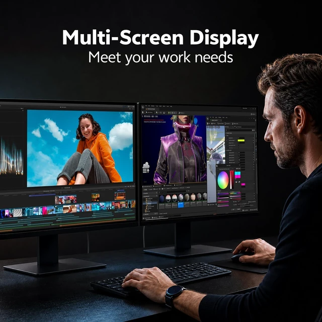 Alt view image 7 of 7 - 4K@120Hz Active DisplayPort to HDMI Cable, DP 1.4 to HDMI 2.0, 6.6FT/2M | Unidirectional 2K@144Hz 1K@240Hz Braided DP to HDMI Cord, HDCP, DisplayPort Source to HDMI Display, for Monitor PC Laptop