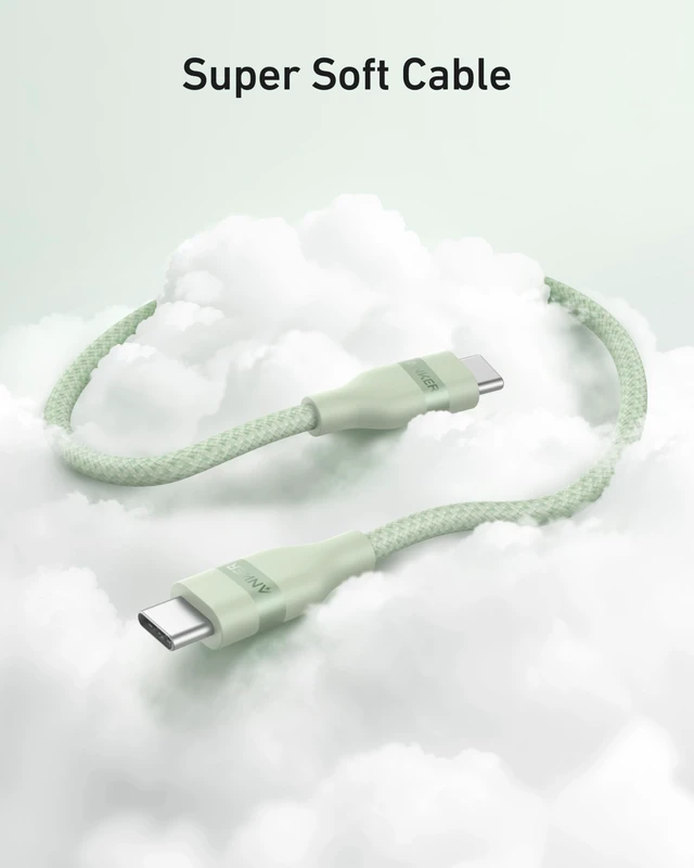 Alt view image 3 of 5 - Anker Nano USB C to USB C Cable, 240W Fast Charging Cable (Green, 6ft) | Flexible Multi-Color Braided Charger for iPhone 18 / 17 Series, MacBook Pro, and More
