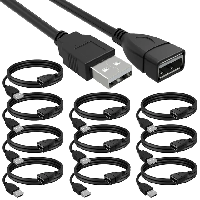 Main image of SaiTech IT 10 Pack Speed USB 2.0 Extension Cable 480Mbps Male A to Female A for Laptop/PC/Printers - 3 Feet - 1M