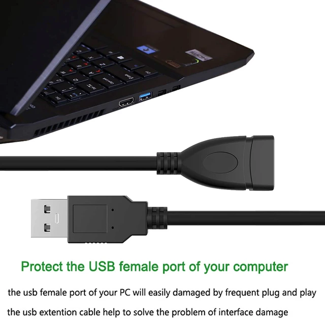 Alt view image 4 of 6 - SaiTech IT 10 Pack Speed USB 2.0 Extension Cable 480Mbps Male A to Female A for Laptop/PC/Printers - 3 Feet - 1M