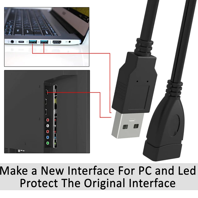 Alt view image 6 of 6 - SaiTech IT 10 Pack Speed USB 2.0 Extension Cable 480Mbps Male A to Female A for Laptop/PC/Printers - 3 Feet - 1M
