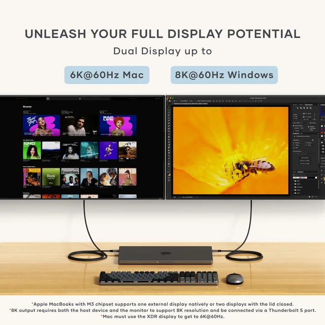 Alt view image 4 of 7 - Satechi USB4 V2 Pro Cable, 240W Charging, Up to 120Gbps Data Transfer | 1.2 m/3.9 ft length, up to 120 Gbps data transfer, 8K display support, Thunderbolt 5/4/3 compatible, for MacBook, Windows