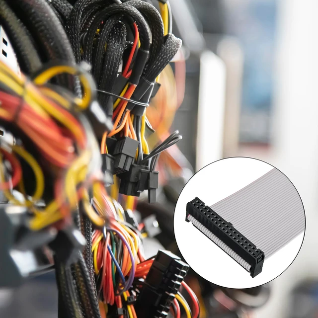 Alt view image 4 of 5 - 5Pcs IDC Connector Flat Ribbon Cable 34 Pin 2.54mm Pitch 1m L | FC to FC Dual Female Connector Flat Ribbon Cable Wire for Industrial Electronics