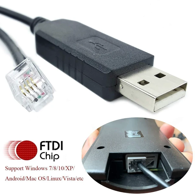 Alt view image 2 of 6 - USB to RJ9 Cable for Celestron NexStar Telescope Console Upgrade Cable (Length: 6feet/180cm)