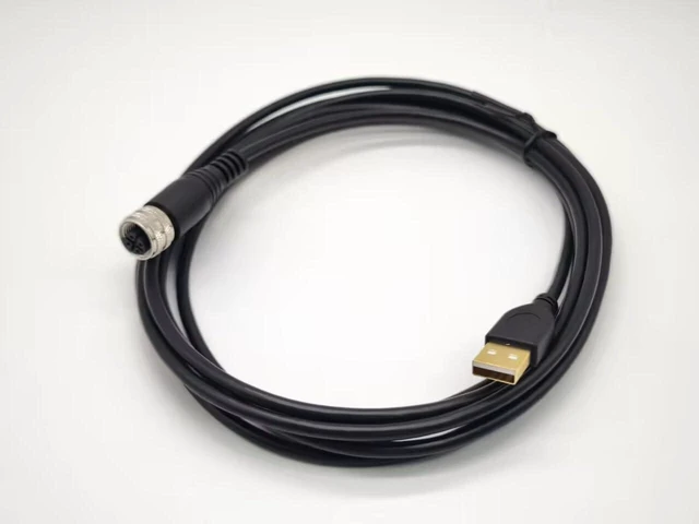 Alt view image 6 of 7 - M12 4 Pin A Code Female to USB 2.0 A Male M12 to USB Cable Assembly 3 Meters AWG26