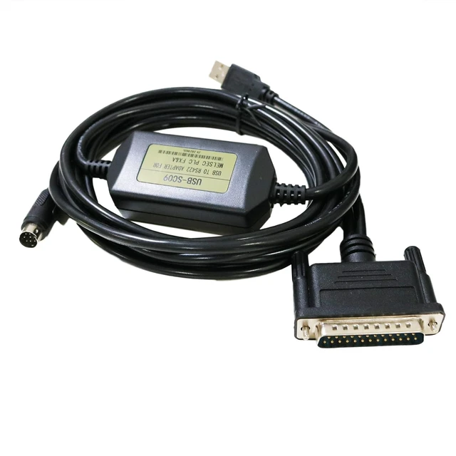 Alt view image 3 of 5 - Avanexpress PLC Cable USB-SC09 A Series Interface, Compatible with PLC Programming Cable FX Series USB to RS422 Adapter