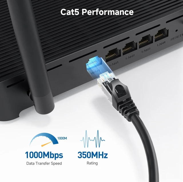 Alt view image 4 of 7 - Cable Matters 1Gbps 8-Pack Snagless Cat 5e Ethernet Cable, 10ft, Multicolor | 24 AWG Bare Copper, Gigabit Ethernet, Cat5e Cable, Cat5e Ethernet Cord