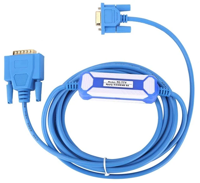 Main image of Fafeicy Programming Cable for 6ES5734-1BD20 S5 Series PLC, PC to USB Adapter, 7 Core Insulated PVC Cable Blue