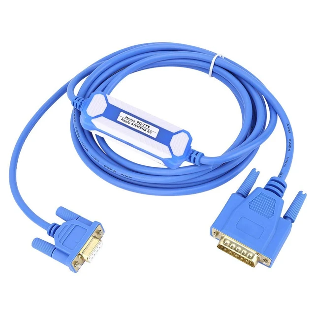 Alt view image 6 of 7 - Fafeicy Programming Cable for 6ES5734-1BD20 S5 Series PLC, PC to USB Adapter, 7 Core Insulated PVC Cable Blue
