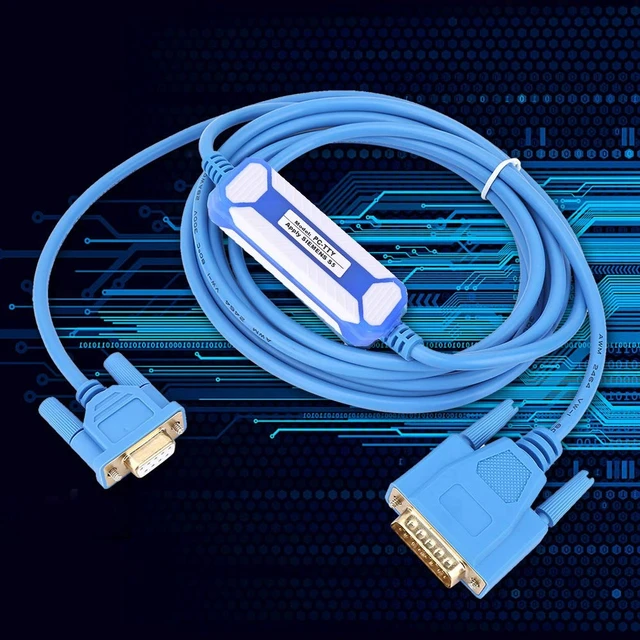 Alt view image 4 of 7 - Fafeicy Programming Cable for 6ES5734-1BD20 S5 Series PLC, PC to USB Adapter, 7 Core Insulated PVC Cable Blue
