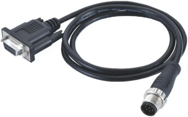 Main image of M12 8pin to DB9 RS232 Waterproof Power Industrial Cable Assembly D-Sub 9Pin Female Shielded Cable