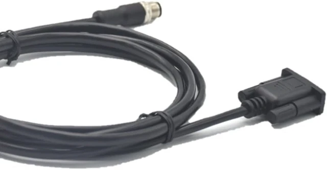 Alt view image 2 of 3 - M12 8pin to DB9 RS232 Waterproof Power Industrial Cable Assembly D-Sub 9Pin Female Shielded Cable