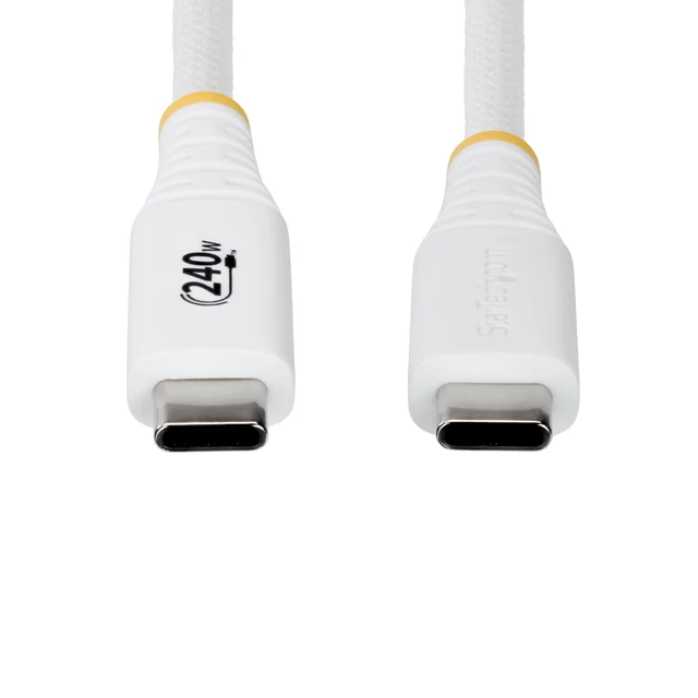 Alt view image 4 of 7 - 3ft/91cm USB-C to USB-C Charging Cable (S2CEPR3FW-USB-CABLE) | USB-IF Certified, 240W 5A PD EPR, USB 2.0 480Mbps, Ultra-flexible, 2.0 Laptop, Charge and sync, Rugged braided nylon jacket