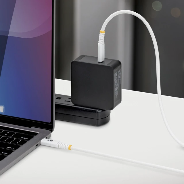 Alt view image 6 of 7 - 3ft/91cm USB-C to USB-C Charging Cable (S2CEPR3FW-USB-CABLE) | USB-IF Certified, 240W 5A PD EPR, USB 2.0 480Mbps, Ultra-flexible, 2.0 Laptop, Charge and sync, Rugged braided nylon jacket
