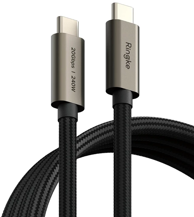 Main image of USB C to USB C Cable 3.2 Gen 2x2 20Gbps Data Transfer (6.6 FT) | Black, 240W Fast Charging Charger Cord Compatible with iPhone, Galaxy, Pixel, Laptops and Tablets