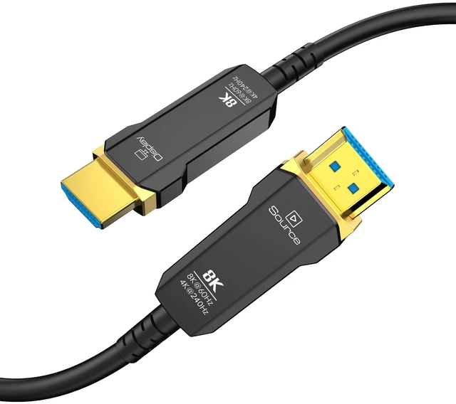 Main image of Fiber Optic HDMI 2.1 Cable 23ft, 8K Long Active HDMI Cable, High Speed Fiber HDMI Cord 8K@60Hz 4K@120Hz, Dynamic HDR, eARC, HDCP 2.2&2.3, 3D, for HDTV Monitor Game Laptop Home Theatre
