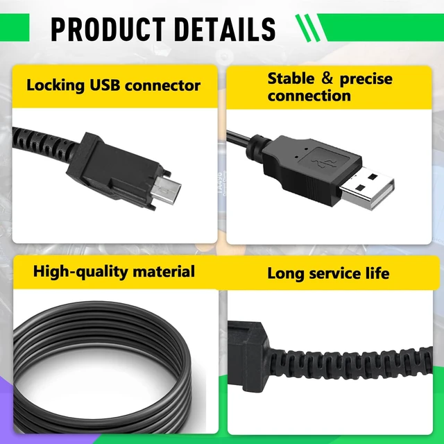 Alt view image 4 of 7 - HAVANSIDY 404032 for Nexiq USB Link 2 3 Cable, Cable Replacement Fit for Cummins Inline 7 and Standard USB Computer Port