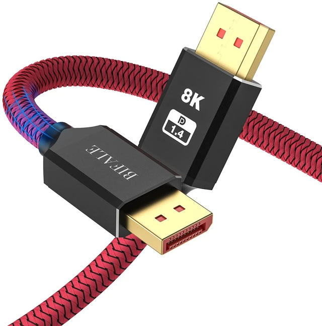 Main image of VESA Certified 8K DisplayPort 1.4 Cable 25ft, DP 1.4 Cable Nylon Braided Supports (8K@60Hz, 4K@144Hz and 1080P@240Hz), HBR3, 32.4Gbps, HDCP 2.2, HDR, DSC 1.2 for Laptop PC TV Gaming Monitor