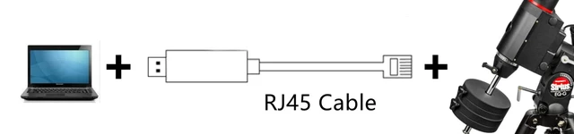 Alt view image 3 of 7 - RJ45 Control Cable for Skywatcher and Orion Mount, for Heq5 pro, Azeq5, Azeq6, Eq6-R, Eq6-R Pro, EQ8-R and Orion Sirius Mount, Eqmod USB Console Cable for Skywatcher GOTO Mount, 6 FT