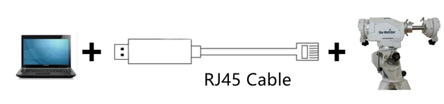 Alt view image 4 of 7 - RJ45 Control Cable for Skywatcher and Orion Mount, for Heq5 pro, Azeq5, Azeq6, Eq6-R, Eq6-R Pro, EQ8-R and Orion Sirius Mount, Eqmod USB Console Cable for Skywatcher GOTO Mount, 6 FT