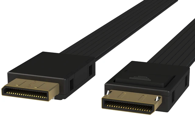 Main image of OCuLink PCIe Gen4 SFF-8611 4i Cable | 75cm | active SSD data cable, PVC jacket