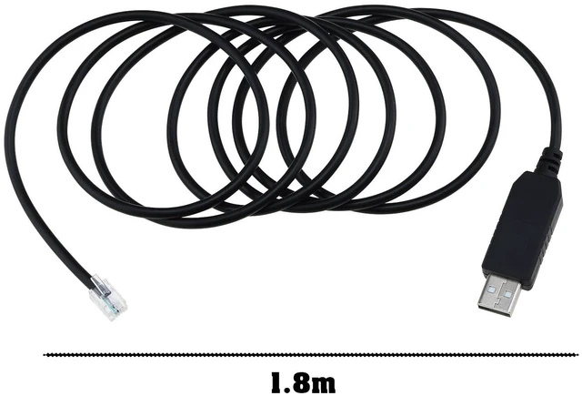 Alt view image 4 of 7 - Traders USB to RJ9 Cable Telescope Console Upgrade Cable 1.8m USB to RJ9 Data Transmission Cord Compatible with Celestron NexStar 4SE NexStar 6SE NexStar 8 SE, Black