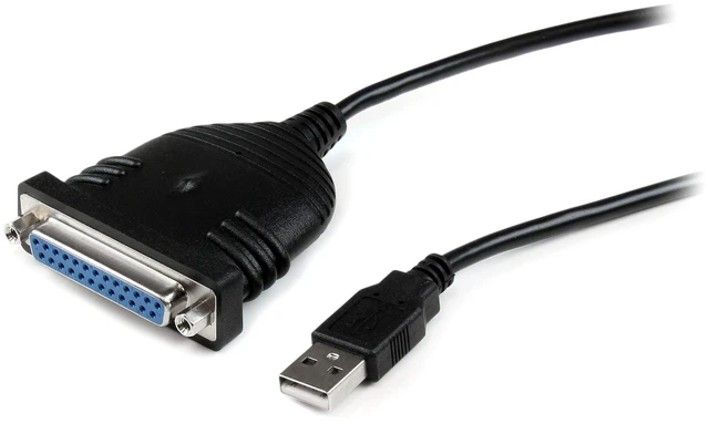Main image of 6ft / 2m USB to DB25 Parallel Printer Adapter (ICUSB1284D25) | USB-A to DB25 M/F, Cable, 2 Meter USB to IEEE-1284 Printer Cable