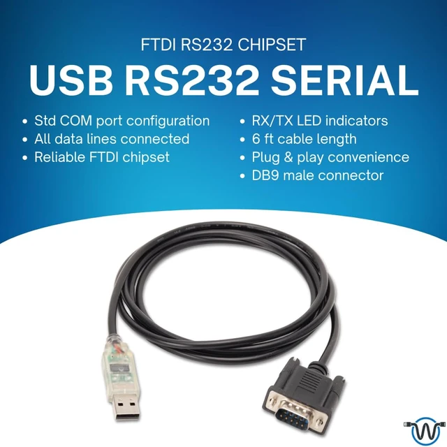 Alt view image 2 of 4 - FTDI USB to DB9M Serial Adapter - Full Hardware Handshake