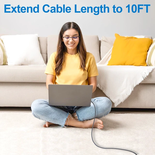 Alt view image 6 of 7 - 40Gbps for Thunderbolt 5 Cable 10FT, USB4 V2 Cable, PD 240W, 8K@60Hz, 4K@144Hz USB C Display Cable for iPhone 17, Razer Blade, ACASIS SSD, Thunderbolt 4, Mac mini M4